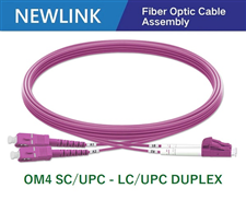 Dây nhảy quang NEWLINK OM4 Multimode SC/UPC-LC/UPC 10M Duplex cao cấp