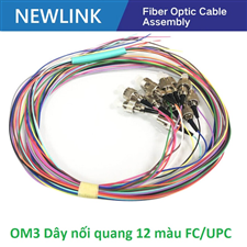 Dây nối quang 12 màu bó mềm FC/UPC Simplex 50/125 Multi-mode OM3 Newlink