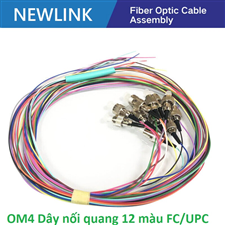 Dây nối quang 12 màu bó mềm FC/UPC Simplex 50/125 Multi-mode OM4 Newlink