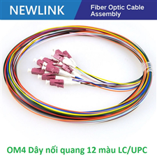 Dây nối quang 12 màu bó mềm LC/UPC Simplex 50/125 Multi-mode OM4 Newlink