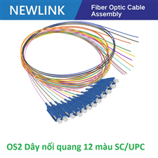 Dây nối quang 12 màu bó mềm SC/UPC Simplex 9/125 Single-mode Newlink