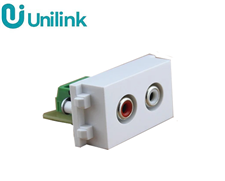 Hạt âm tường audio 2 Jack hoa sen type 128 Unilink (Uni-100-33) cao cấp