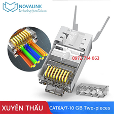 Hạt mạng cat6A, cat7, cat8 FTP Xuyên thấu Novalink CC-01-00195 cao cấp