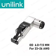 Hạt mạng công nghiệp Cat7 và Cat6A không cần dụng cụ, kích thước 6.0-7.5mm Unilink (UNI-01-90012)