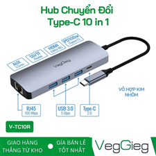 Hub chuyển đổi Type-C 10in1 - V-TC10R cao cấp