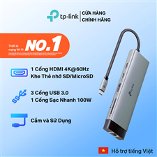 HUB USB TP-Link UH9120C USB Type-C sang HDMI 4k@60Hz, MicroSD Card, USB 2.0, USB 3.0, PD cao cấp