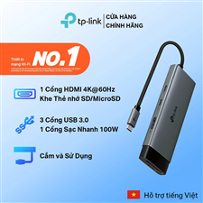 Hub USB Type-C TP-Link UH7020C sang HDMI 4K@60Hz, MicroSD Card, USB 2.0, USB 3.0, USB Type C cao cấp