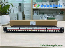 Khung rỗng Patch Panel 24 cổng CAT5, CAT6, CAT6A, CAT7, CAT8 Novalink 24 cổng CC-06-00063 cao cấp
