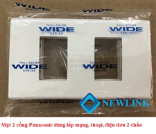 Mặt 2 cổng lắp âm tường Panasonic chuẩn WIDE WEV68020