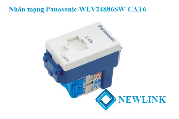 Nhân ổ cắm mạng cat6 Panasonic WEV24886SW-CAT6
