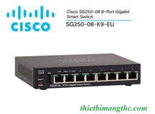 Switch Cisco SG250-08-K9-EU 8P 10/100/1000 Smart Switch