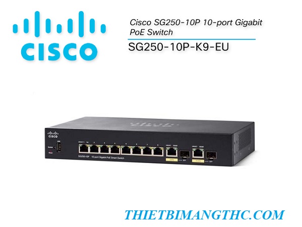Switch Cisco SG250-10P-K9-EU 10P Gigabit PoE Switch