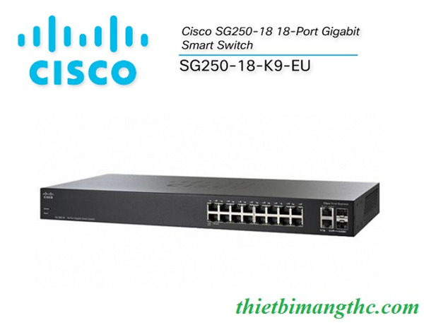 Switch Cisco SG250-18-K9-EU 18P Gigabit Smart Switch