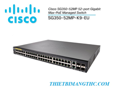 Switch Cisco SG350-52MP-K9-EU 52P Gigabit Max-PoE Managed Switch