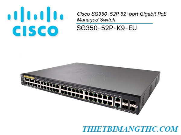 Switch Cisco SG350-52P-K9-EU 52P Gigabit PoE Managed Switch