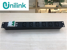Thanh nguồn PDU 06 ổ cắm chuẩn C19, Công suất 20A, có C- 32A Unilink (UNI-PDU-6C19-C32) cao cấp