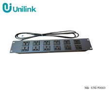 Thanh nguồn, PDU 12 cổng đa năng, ngang 19 inch dây chờ 3M UNI-50003 Unilink