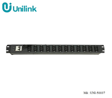 Thanh nguồn PDU 12 ổ C19 lắp dọc tủ rack 20U UNI-50037 Unilink