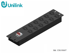 Thanh nguồn PDU 12 ổ cắm C13 (02 hàng ngang), có MCB 2P 32A UNI-50007 Unilink