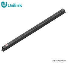 Thanh nguồn PDU 20 cổng C13 và 4 cổng C19 lắp dọc tủ 42U, MCB 2P 50A UNI-50030 Unilink