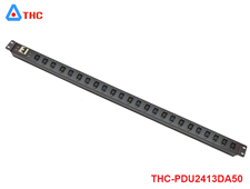 Thanh nguồn PDU 24 ổ cắm C13 lắp dọc tủ 42U, MCB 2P 50A THC-PDU2413DA50