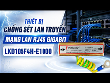 Thiết bị chống sét lan truyền mạng Lan RJ45 Gigabit LKD105F4H-E1000 cao cấp