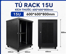 Tủ mạng 15U R600*S600*C800 HY-H15U cao cấp