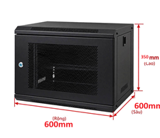 Tủ mạng dày sâu 6U (dài 600mm x cao 350 x sâu 600mm) Uni- HY-H6U cao cấp