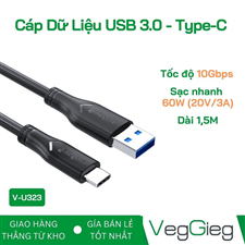 VegGieg U-V323 Cáp dữ liệu USB 3.0 - Type-C chính hãng