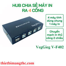 VegGieg V-F402 Hub chia sẻ máy ra 4 cổng cao cấp