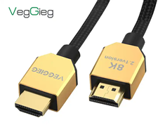 VH504 Cáp HDMI 2.1 8K60Hz Veggieg, đầu nối mạ vàng, 2M